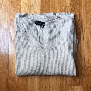 Out From Under Oversized Cozy Thermal V-Neck Top